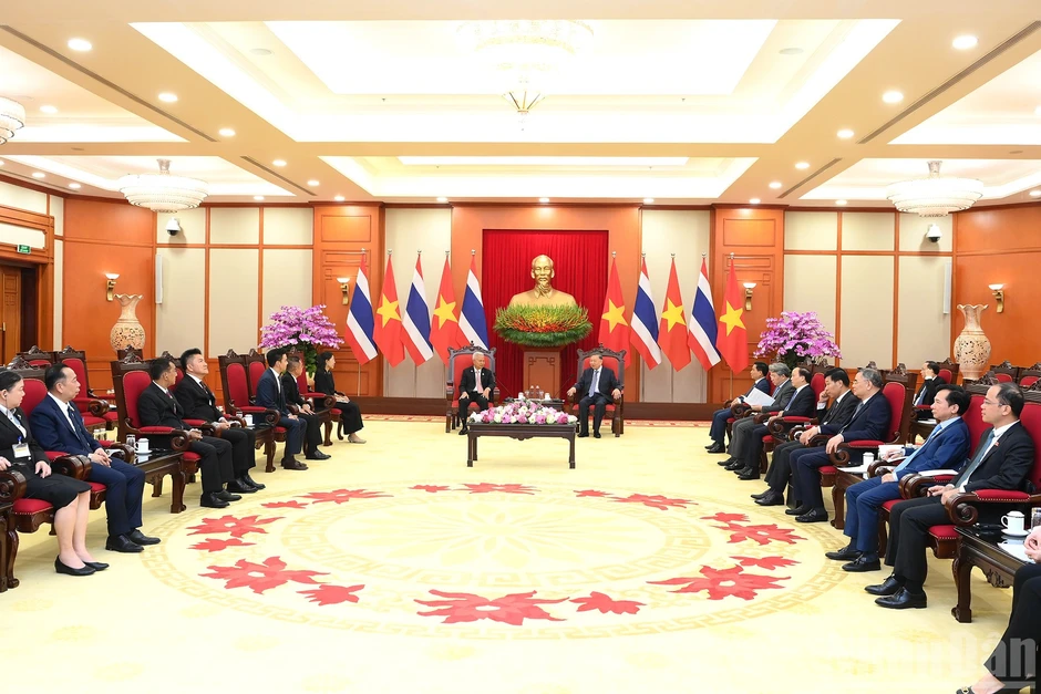 [Ảnh] Tổng Bí thư, Chủ tịch nước Tô Lâm tiếp Chủ tịch Quốc hội kiêm Chủ tịch Hạ viện Vương quốc Thái Lan Sophon Zaram