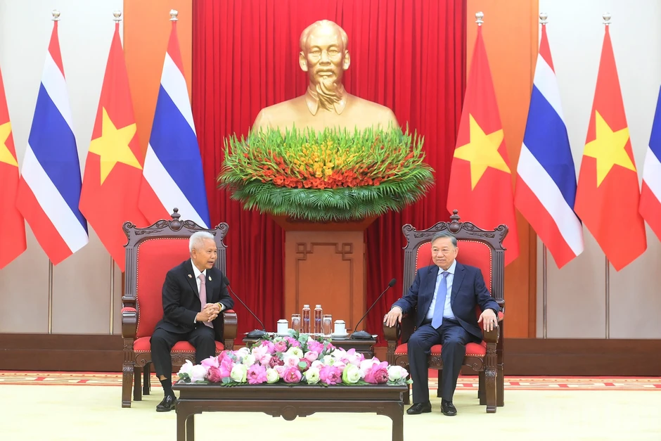 [Ảnh] Tổng Bí thư, Chủ tịch nước Tô Lâm tiếp Chủ tịch Quốc hội kiêm Chủ tịch Hạ viện Vương quốc Thái Lan Sophon Zaram