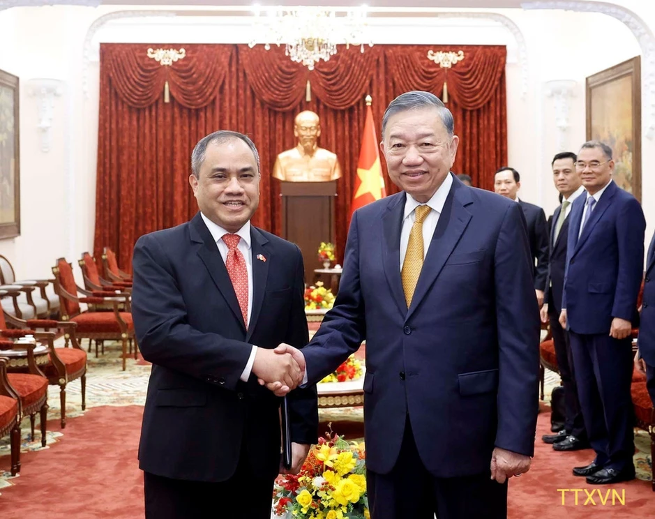 [Ảnh] Tổng Bí thư, Chủ tịch nước Tô Lâm tiếp Đại sứ, Đại biện các nước ASEAN