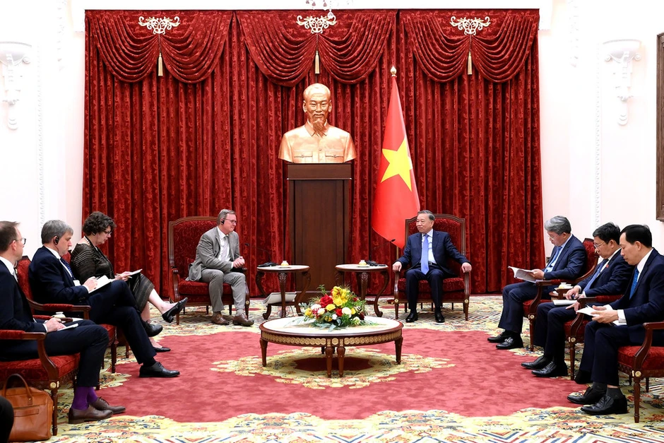 [Ảnh] Tổng Bí thư, Chủ tịch nước Tô Lâm tiếp Phó Chủ tịch Quốc hội Cộng hòa Liên bang Đức Bodo Ramelow