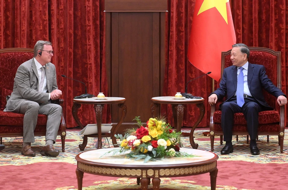 [Ảnh] Tổng Bí thư, Chủ tịch nước Tô Lâm tiếp Phó Chủ tịch Quốc hội Cộng hòa Liên bang Đức Bodo Ramelow