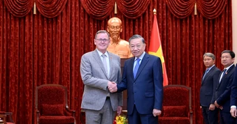 [Ảnh] Tổng Bí thư, Chủ tịch nước Tô Lâm tiếp Phó Chủ tịch Quốc hội Cộng hòa Liên bang Đức Bodo Ramelow