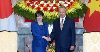 [Ảnh] Tổng Bí thư, Chủ tịch nước Tô Lâm tiếp Thủ tướng Nhật Bản Takaichi Sanae