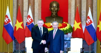 [Ảnh] Tổng Bí thư, Chủ tịch nước Tô Lâm tiếp Thủ tướng Slovakia Robert Fico