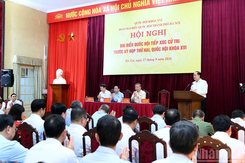 [Ảnh] Tổng Bí thư, Chủ tịch nước Tô Lâm tiếp xúc cử tri thành phố Hà Nội trước kỳ họp thứ hai, Quốc hội khóa XVI