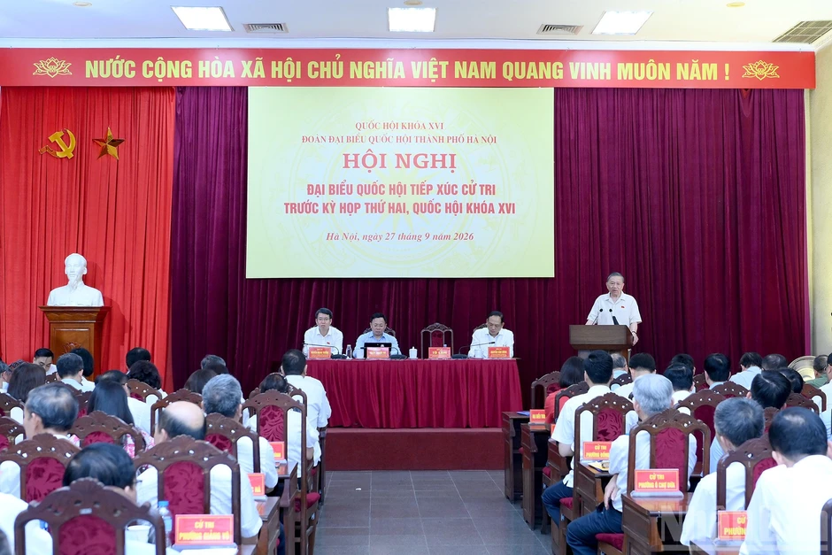 [Ảnh] Tổng Bí thư, Chủ tịch nước Tô Lâm tiếp xúc cử tri thành phố Hà Nội trước kỳ họp thứ hai, Quốc hội khóa XVI