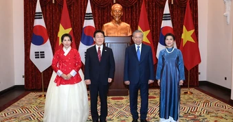 [Ảnh] Tổng Bí thư, Chủ tịch nước Tô Lâm và Phu nhân chủ trì chiêu đãi cấp Nhà nước Tổng thống Hàn Quốc Lee Jae Myung và Phu nhân