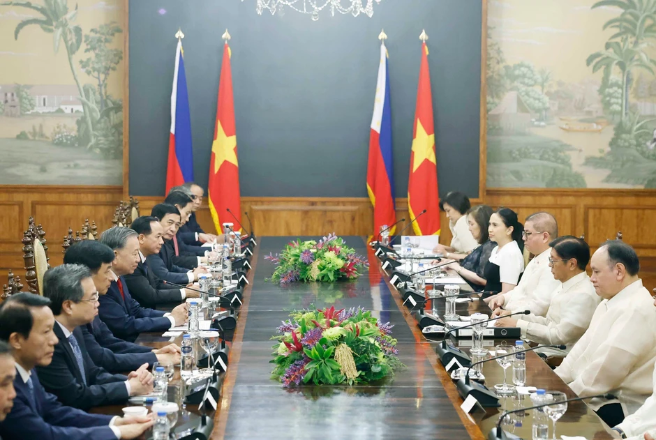 [Ảnh] Tổng Bí thư, Chủ tịch nước Tô Lâm và Tổng thống Philippines hội đàm