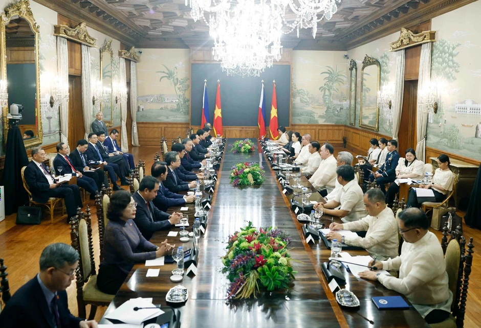 [Ảnh] Tổng Bí thư, Chủ tịch nước Tô Lâm và Tổng thống Philippines hội đàm