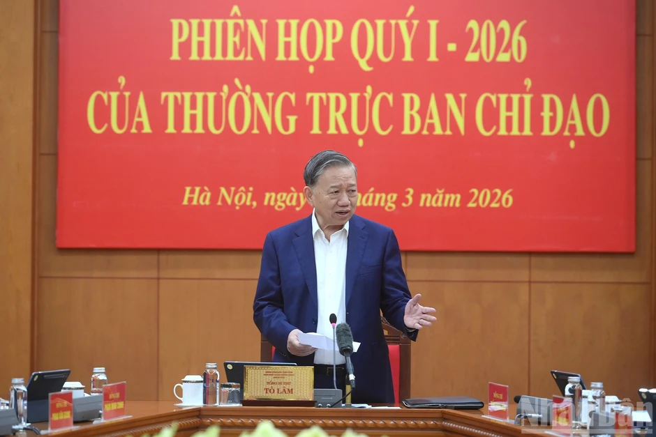 [Ảnh] Tổng Bí thư Tô Lâm chủ trì phiên họp Ban Chỉ đạo Trung ương về hoàn thiện thể chế, pháp luật