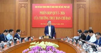 [Ảnh] Tổng Bí thư Tô Lâm chủ trì phiên họp Ban Chỉ đạo Trung ương về hoàn thiện thể chế, pháp luật