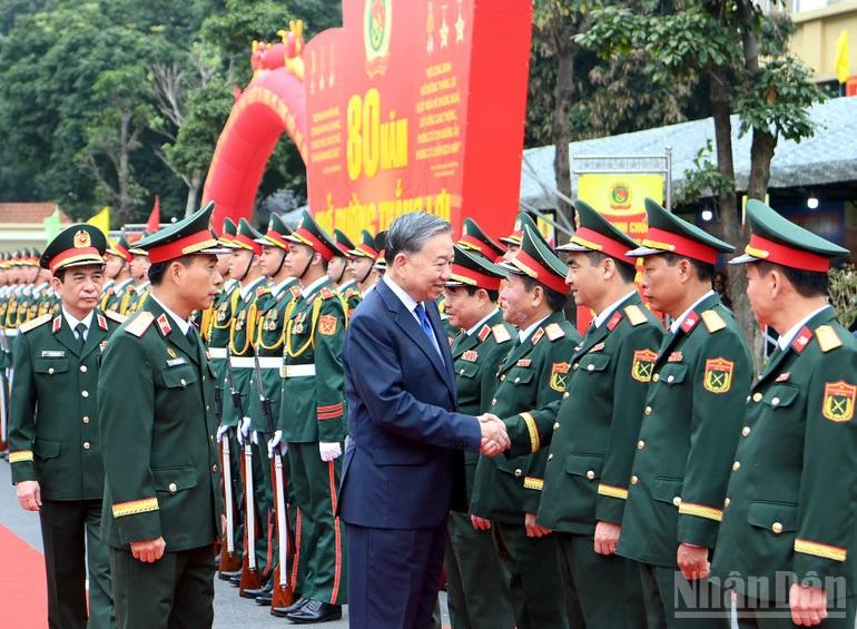 [Ảnh] Tổng Bí thư Tô Lâm dự Lễ kỷ niệm 80 năm Ngày thành lập Binh chủng Công binh