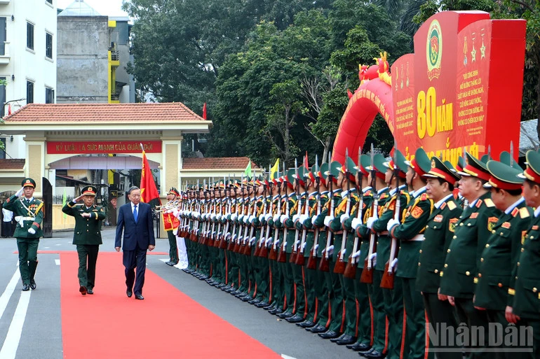 [Ảnh] Tổng Bí thư Tô Lâm dự Lễ kỷ niệm 80 năm Ngày thành lập Binh chủng Công binh