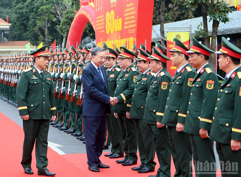 [Ảnh] Tổng Bí thư Tô Lâm dự Lễ kỷ niệm 80 năm Ngày thành lập Binh chủng Công binh