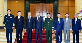 [Ảnh] Tổng Bí thư Tô Lâm tiếp Bộ trưởng Ngoại giao, Quốc phòng, Công an Trung Quốc sang dự Hội nghị về cơ chế đối thoại chiến lược “3+3”