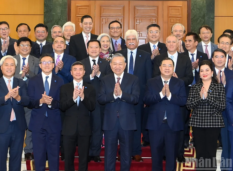 [Ảnh] Tổng Bí thư Tô Lâm tiếp lãnh đạo một số tập đoàn quốc tế
