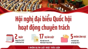 [Infographic] Hội nghị đại biểu Quốc hội hoạt động chuyên trách thứ nhất, nhiệm kỳ khóa XVI