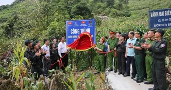 "Con đường đoàn kết" – dấu ấn nghĩa tình của Bộ tư lệnh Cảnh sát cơ động nơi biên cương Tổ quốc