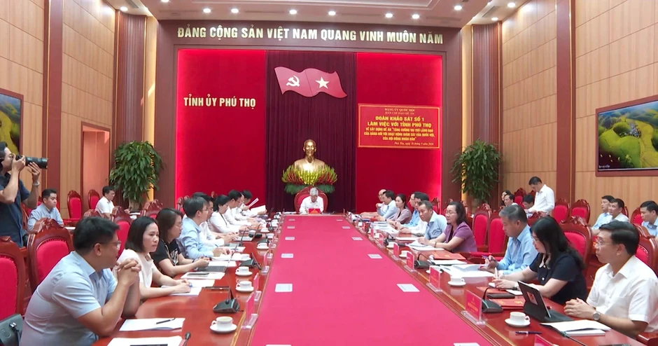 [Video] Ban Chỉ đạo Đề án của Đảng ủy Quốc hội khảo sát hoạt động giám sát tại Phú Thọ