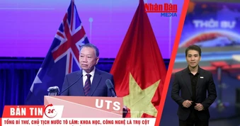 [Video] Thời sự 24h ngày 10/8/2026: Tổng Bí thư, Chủ tịch nước Tô Lâm: Khoa học, công nghệ là trụ cột mới trong quan hệ Việt Nam - Australia