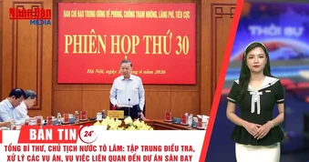 [Video] Thời sự 24h ngày 18/6/2026: Tổng Bí thư, Chủ tịch Tô Lâm: Tập trung điều tra, xử lý các vụ án, vụ việc liên quan dự án sân bay Long Thành, trụ sở Bộ Ngoại giao