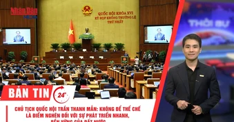 [Video] Thời sự 24h ngày 3/8/2026: Chủ tịch Quốc hội Trần Thanh Mẫn: Không để thể chế là điểm nghẽn đối với sự phát triển nhanh, bền vững của đất nước