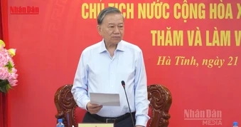 [Video] Tổng Bí thư, Chủ tịch nước Tô Lâm: Hà Tĩnh khơi dậy khát vọng phát triển, quyết tâm đạt mục tiêu tăng trưởng nhanh, bền vững