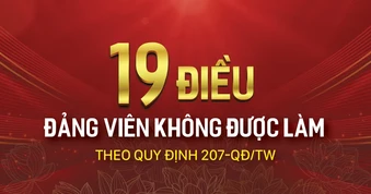 19 điều Đảng viên không được làm theo Quy định 207-QĐ/TW