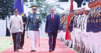 21 loạt đại bác chào đón Tổng Bí thư, Chủ tịch nước Tô Lâm thăm cấp Nhà nước Philippines