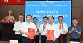Ban Tuyên giáo và Dân vận Thành ủy TPHCM ký kết quy chế phối hợp với Sở Văn hóa và Thể thao