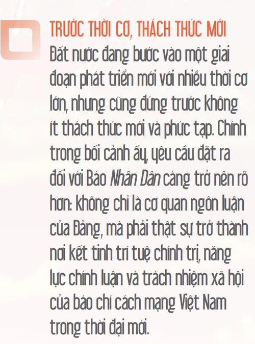 Báo Nhân Dân từ ngọn cờ tư tưởng đến vai trò định hướng chính luận xã hội Báo Nhân Dân từ ngọn cờ tư tưởng đến vai trò định hướng chính luận xã hội