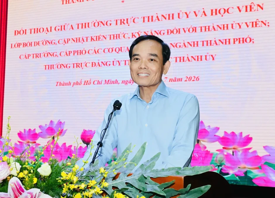 Bí thư Thành ủy TPHCM Trần Lưu Quang thông tin việc sắp xếp xã, phường Bí thư Thành ủy TPHCM Trần Lưu Quang thông tin việc sắp xếp xã, phường
