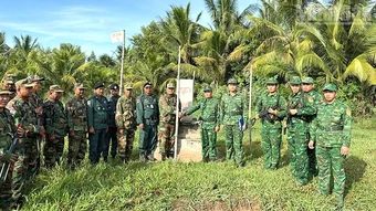 Biên phòng Thường Phước và lực lượng bảo vệ biên giới Campuchia tuần tra song phương