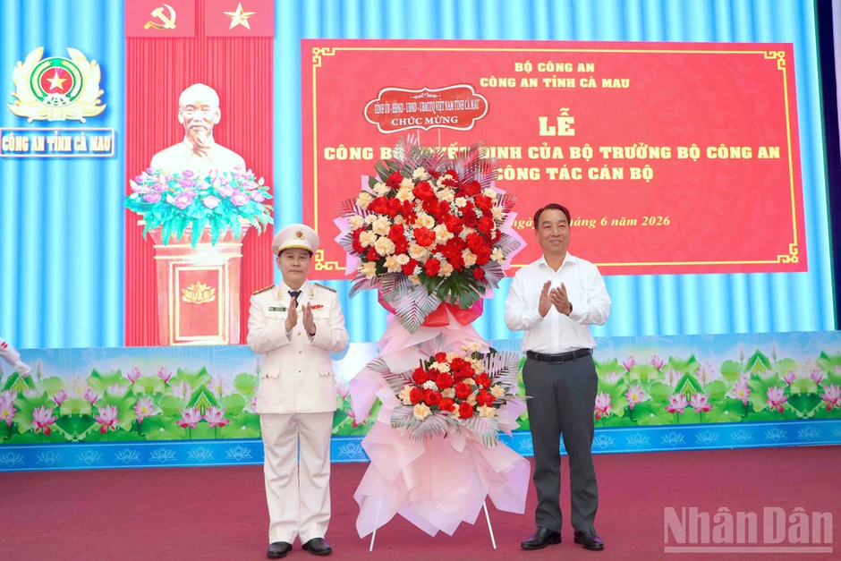 Bộ Công an bổ sung nhân sự cấp phó tại Công an Cà Mau