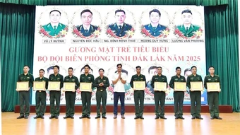 Bộ đội Biên phòng tỉnh Đắk Lắk tuyên dương gương mặt trẻ tiêu biểu