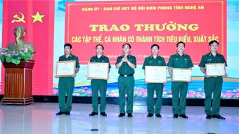 Bộ đội Biên phòng tỉnh Nghệ An khen thưởng nhiều tập thể, cá nhân có thành tích xuất sắc