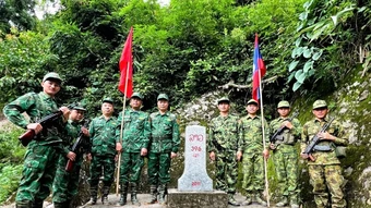 Bộ đội Biên phòng tỉnh Nghệ An tuần tra song phương bảo vệ biên giới Việt Nam-Lào