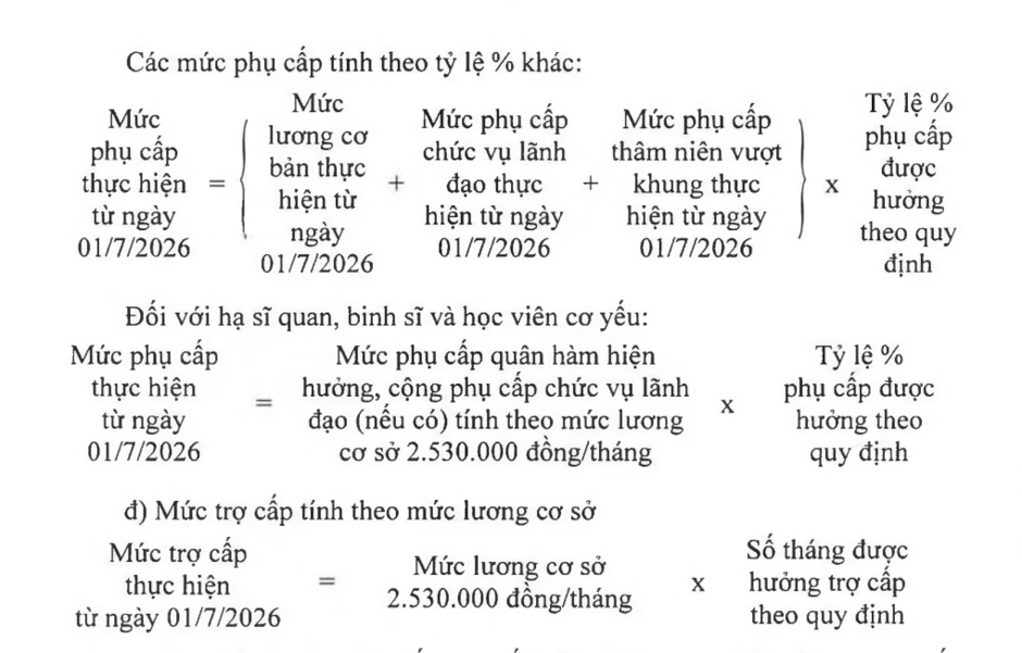 Bộ Quốc phòng công bố mức lương, phụ cấp của sĩ quan, quân nhân từ 1/7 Bộ Quốc phòng công bố mức lương, phụ cấp của sĩ quan, quân nhân từ 1/7