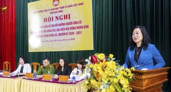 Bộ trưởng Đào Hồng Lan trình bày chương trình hành động trước cử tri Bắc Ninh