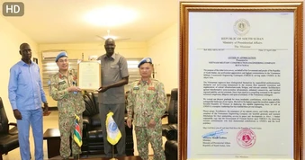 Bộ Văn phòng Tổng thống Nam Sudan gửi Thư biểu dương Đội Công binh số 4 của Việt Nam