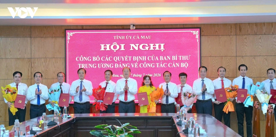 Cà Mau: Ban Bí thư chỉ định 9 nhân sự tham gia Ban Chấp hành Đảng bộ tỉnh