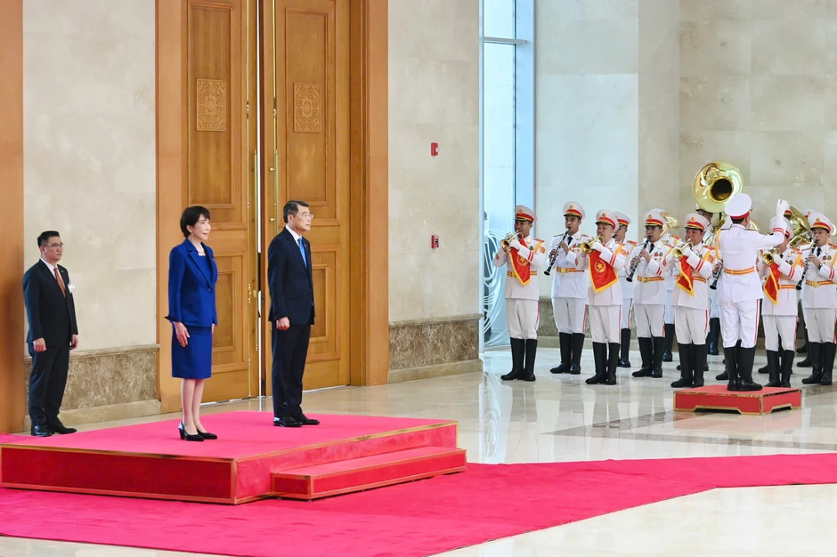 Cận cảnh Thủ tướng Lê Minh Hưng chủ trì Lễ đón chính thức Thủ tướng Nhật Bản Cận cảnh Thủ tướng Lê Minh Hưng chủ trì Lễ đón chính thức Thủ tướng Nhật Bản
