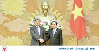 Chủ tịch Quốc hội tiếp Quyền Tổng Thư ký Đảng Dân chủ tự do Nhật Bản