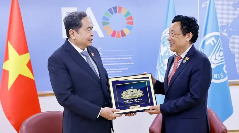 Chủ tịch Quốc hội Trần Thanh Mẫn gặp Tổng Giám đốc FAO