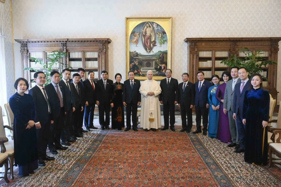 Chủ tịch Quốc hội Trần Thanh Mẫn hội kiến Giáo hoàng tòa thánh Vatican LEO XIV Chủ tịch Quốc hội Trần Thanh Mẫn hội kiến Giáo hoàng tòa thánh Vatican LEO XIV