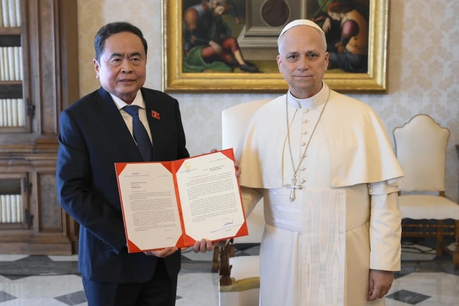 Chủ tịch Quốc hội Trần Thanh Mẫn hội kiến Giáo hoàng tòa thánh Vatican LEO XIV Chủ tịch Quốc hội Trần Thanh Mẫn hội kiến Giáo hoàng tòa thánh Vatican LEO XIV