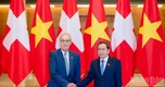 Chủ tịch Quốc hội Trần Thanh Mẫn hội kiến Tổng thống Thụy Sĩ Guy Parmelin