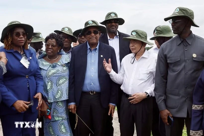 Chủ tịch Quốc hội Trần Thanh Mẫn và Chủ tịch Quốc hội Côte d'Ivoire thăm mô hình phát triển nông nghiệp tại Cần Thơ Chủ tịch Quốc hội Trần Thanh Mẫn và Chủ tịch Quốc hội Côte d'Ivoire thăm mô hình phát triển nông nghiệp tại Cần Thơ