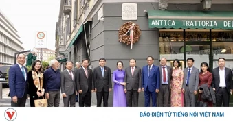Chủ tịch Quốc hội và Phu nhân thăm nơi lưu dấu Chủ tịch Hồ Chí Minh tại Milan