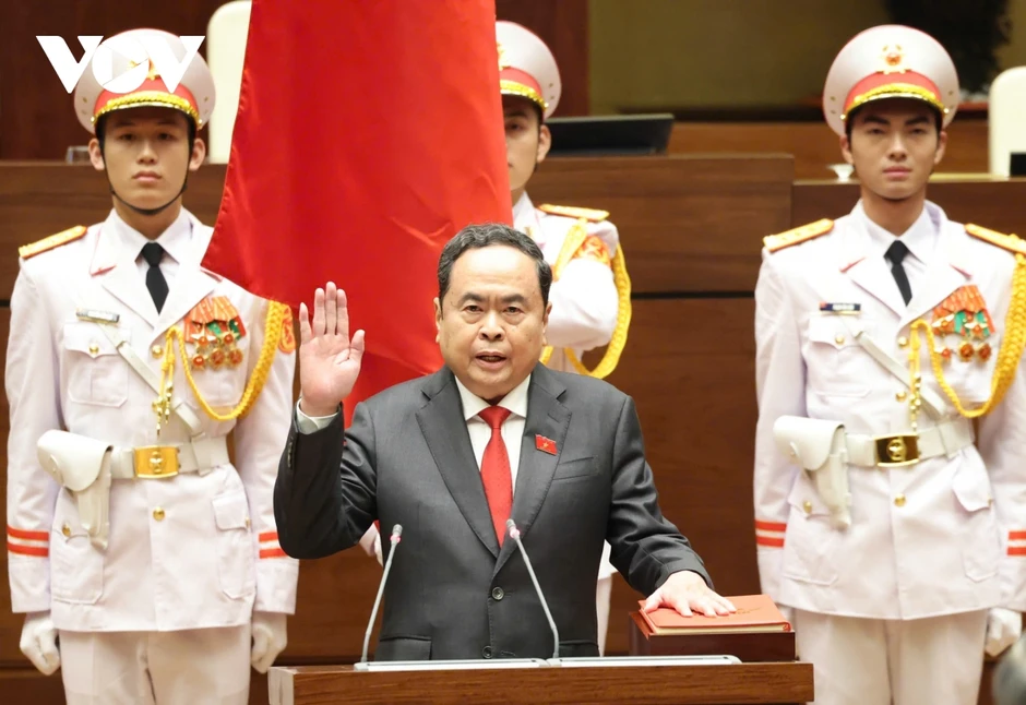 Chùm ảnh: Chủ tịch Quốc hội Trần Thanh Mẫn tuyên thệ nhậm chức